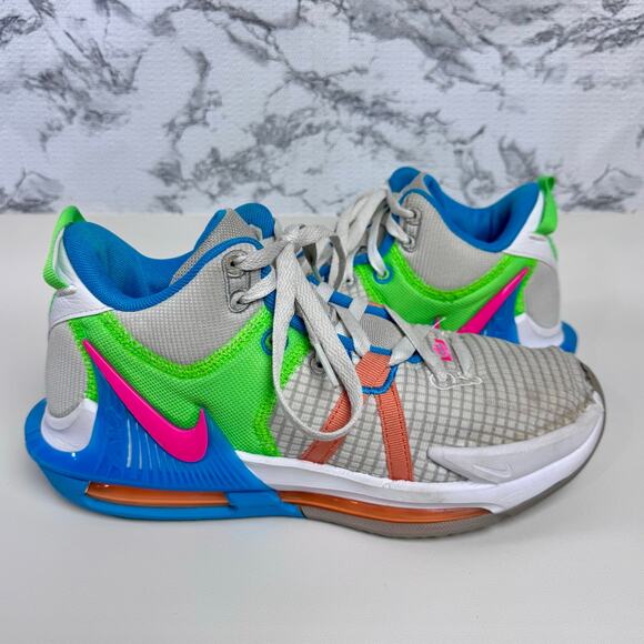 Nike Lebron Witness VII Basketball Shoes Size 7.5 Grey Fog Hyper Pink Athletic - Picture 14 of 14